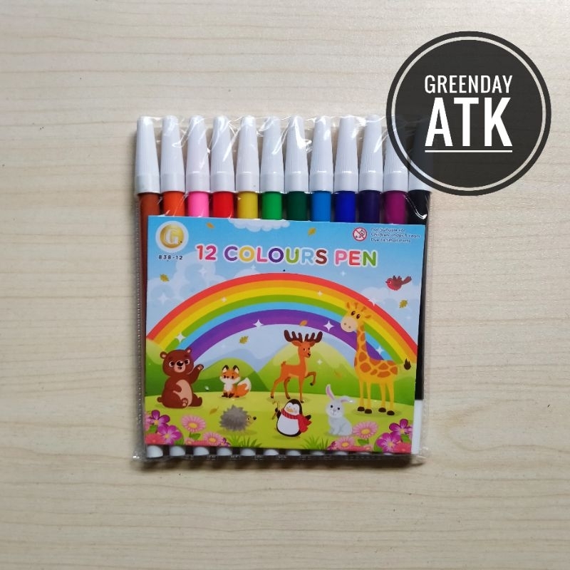 

spidol 12 warna murah colour pen set