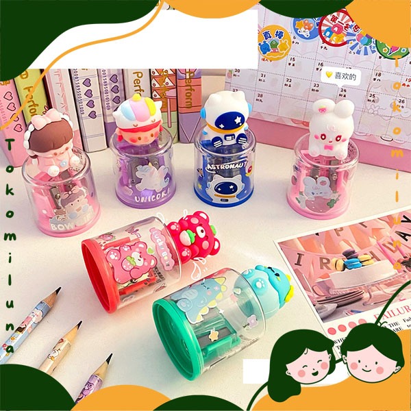 

Rautan pensil motif gambar lucu cute pencil sharpener peraut pensil creative HB1761