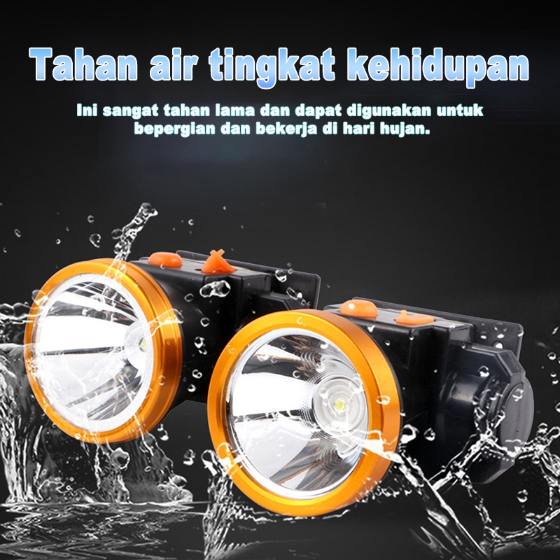 Senter led super terang Senter kepala led Senter Kepala Super IPX4 tahan air Masa pakai baterai yang