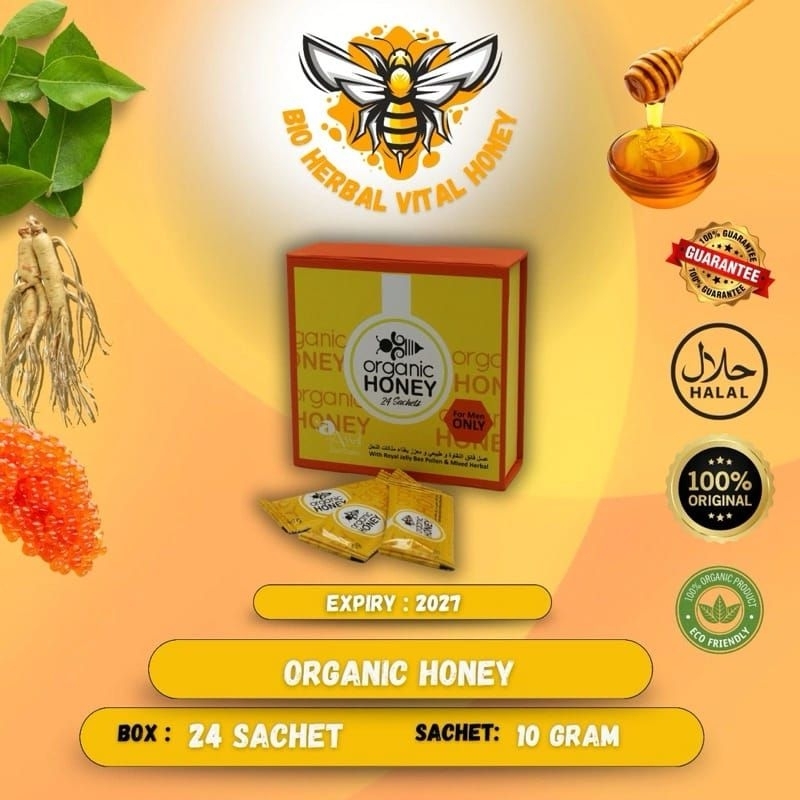 

Organic Honey Original 24 Sachet - Madu Herbal Pria Terbaik