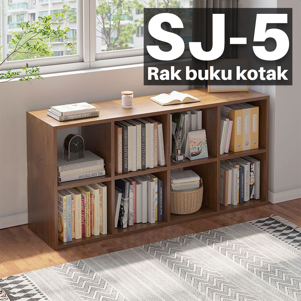 Terbaru Lemari Kayu Rak Buku Minimalis / Rak Penyimpanan Serbaguna- Orange_officialshop