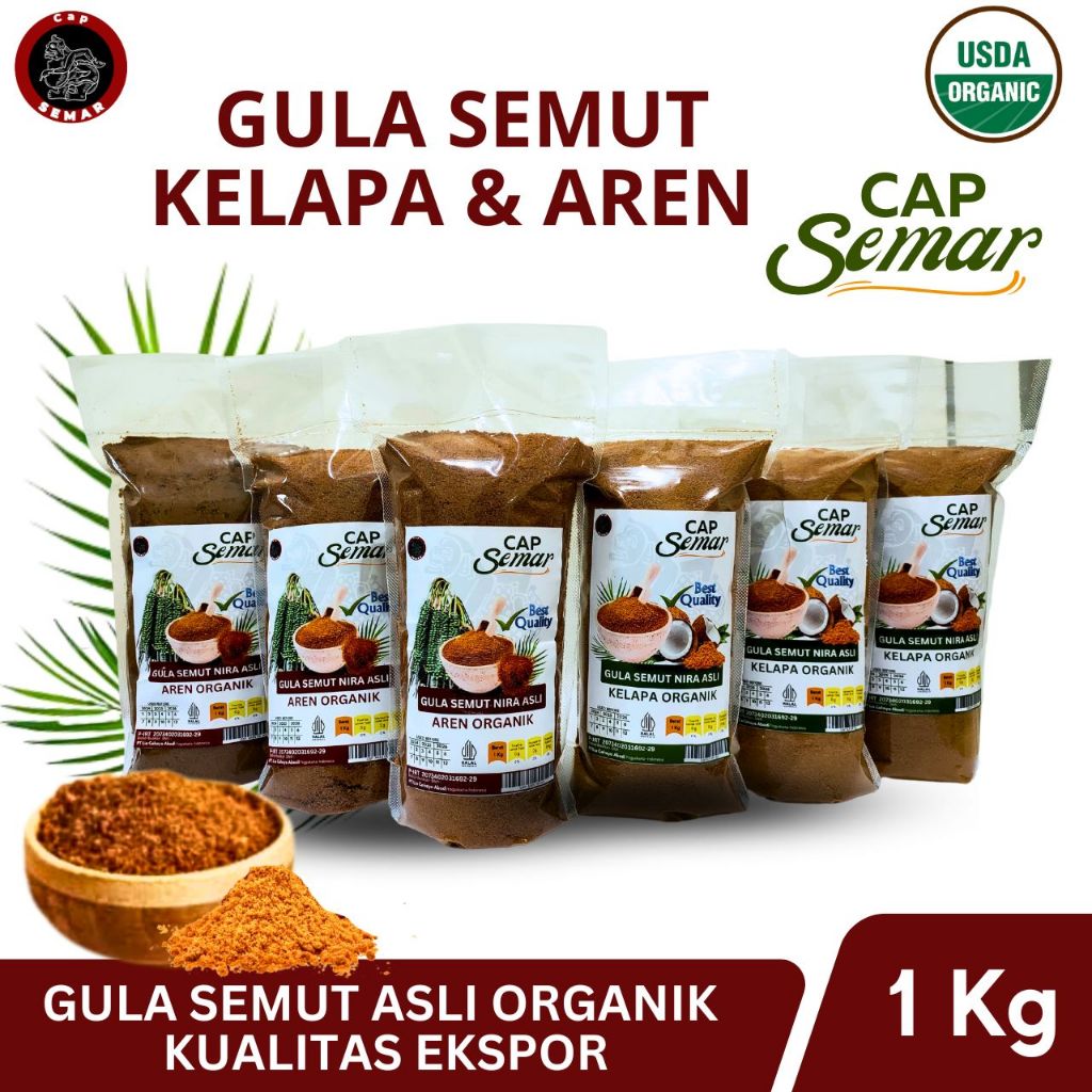 

Gula Kelapa & Aren Semut ORGANIK - Coconut & Plum Sugar - 1 Kg Kualitas Eksport