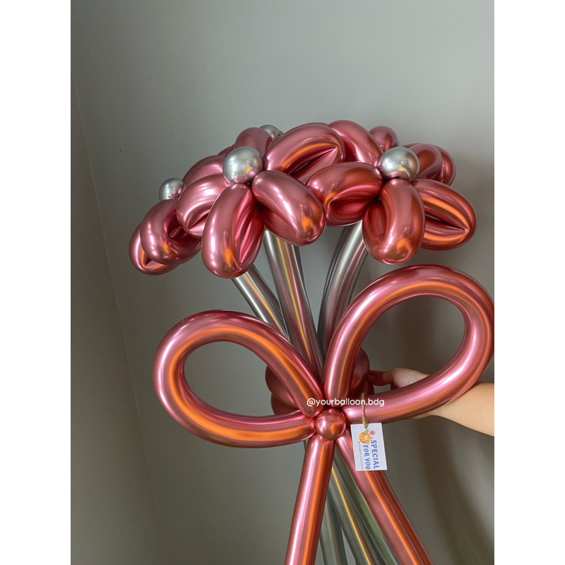 Buket Balon Bunga (4 tangkai panjang) Bandung - Bouquet flower balloon