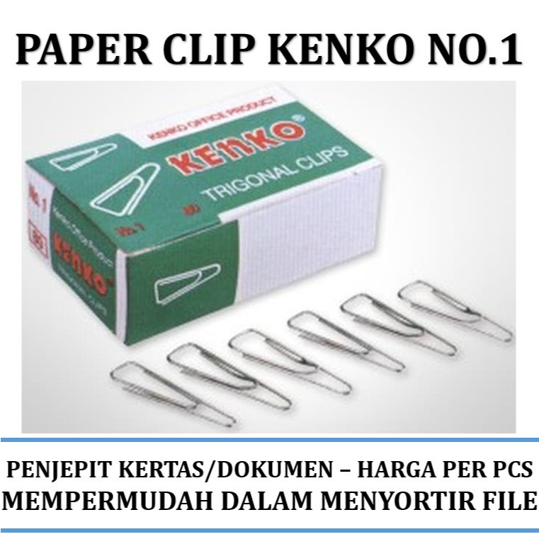 

Paper Clip Kenko No 1 sedang (Harga/Pak)