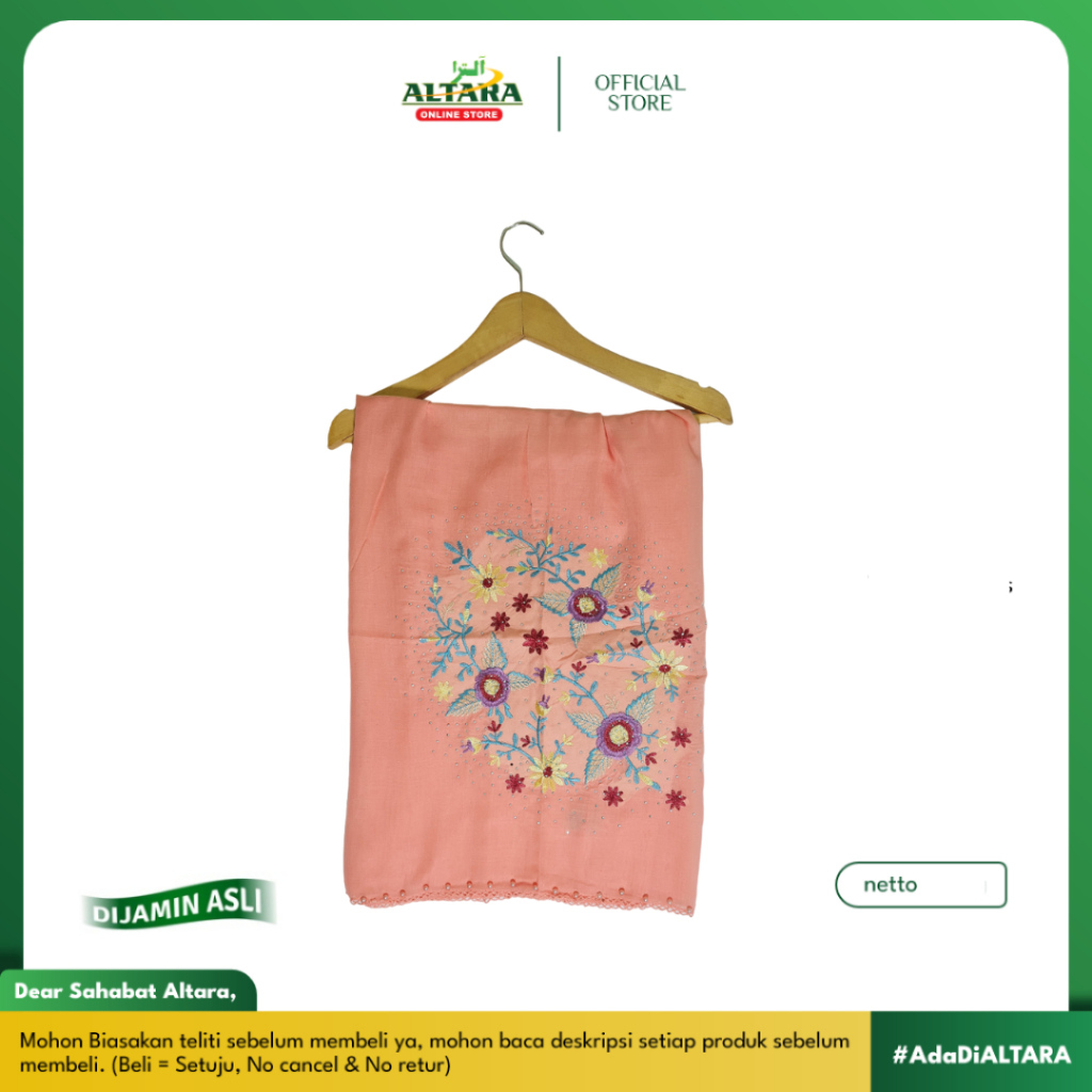 Scarf Voal Press Bordir Lacy Ori