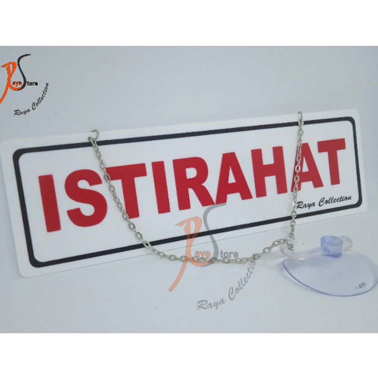 

KODE F2R5 TULISAN ACRYLIC ISTIRAHAT RANTAI UKURAN 25X8CM MURAH