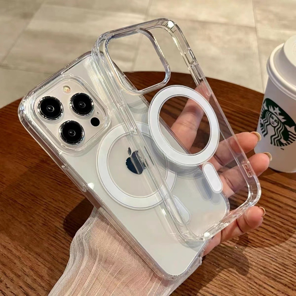 [MAYZORA] Case iPhone Motif Magsafe FOR IP 14 PRO IPHONE Softcase Soft Clear Bening Transaparan