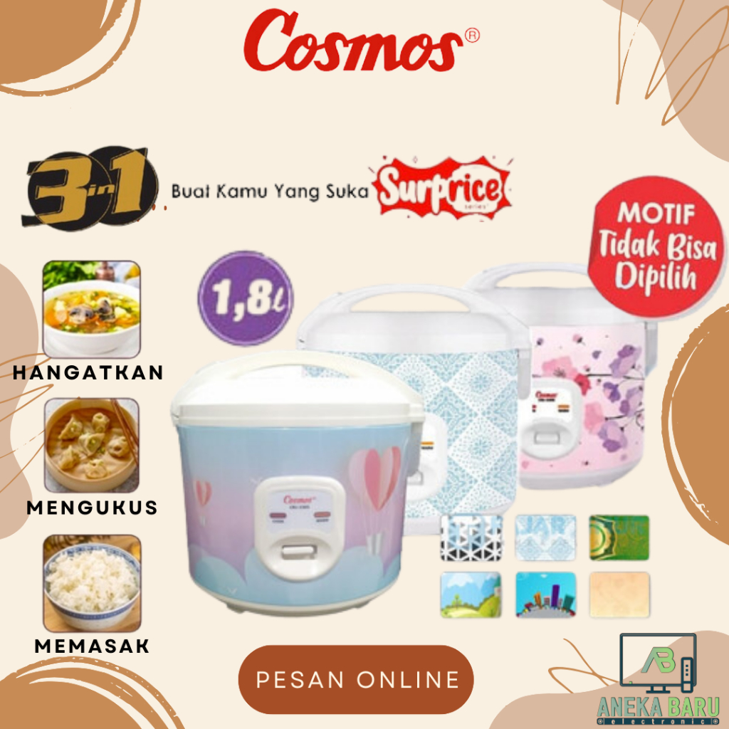 [READY & COD] Cosmos Rice Cooker SURPRICE CRJ-3305 / CRJ3305 / CRJ 3305 (1.8 Liter)