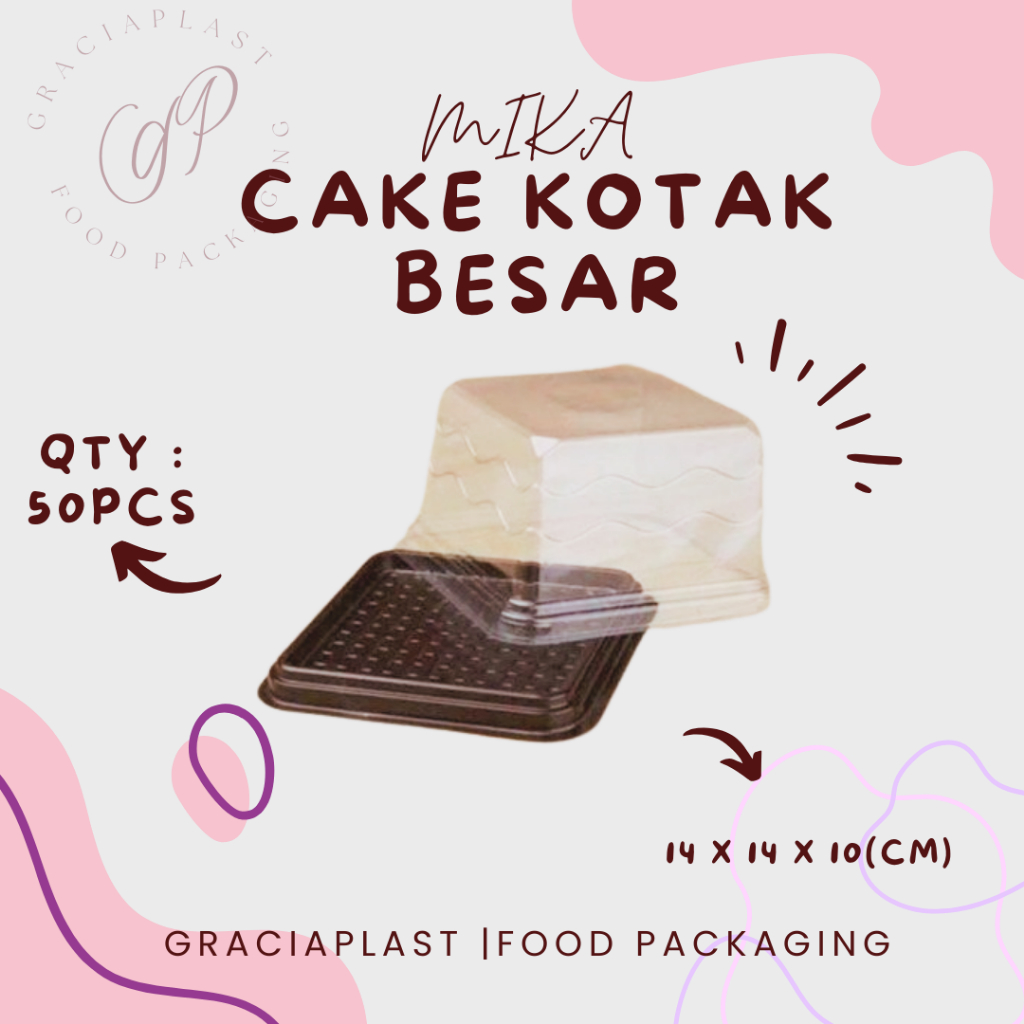 MIKA KUE TART MINI KOTAK BESAR/ MIKA TART MURAH/ MIKA KUE ULANG TAHUN KOTAK/ MIKA PUDING KOTAK ISI 5