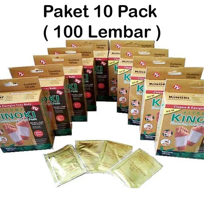 Paket Grosir 10 Box Paket Usaha Kinoki Gold Masker Kaki Penyerap Racun Di Tubuh / Kinoki Detox Foot 