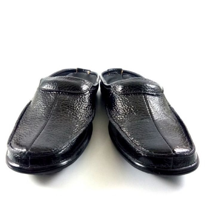 DYREN - Sepatu Sandal Pria Kulit Asli Bustong Pria Casual Hitam 39-43