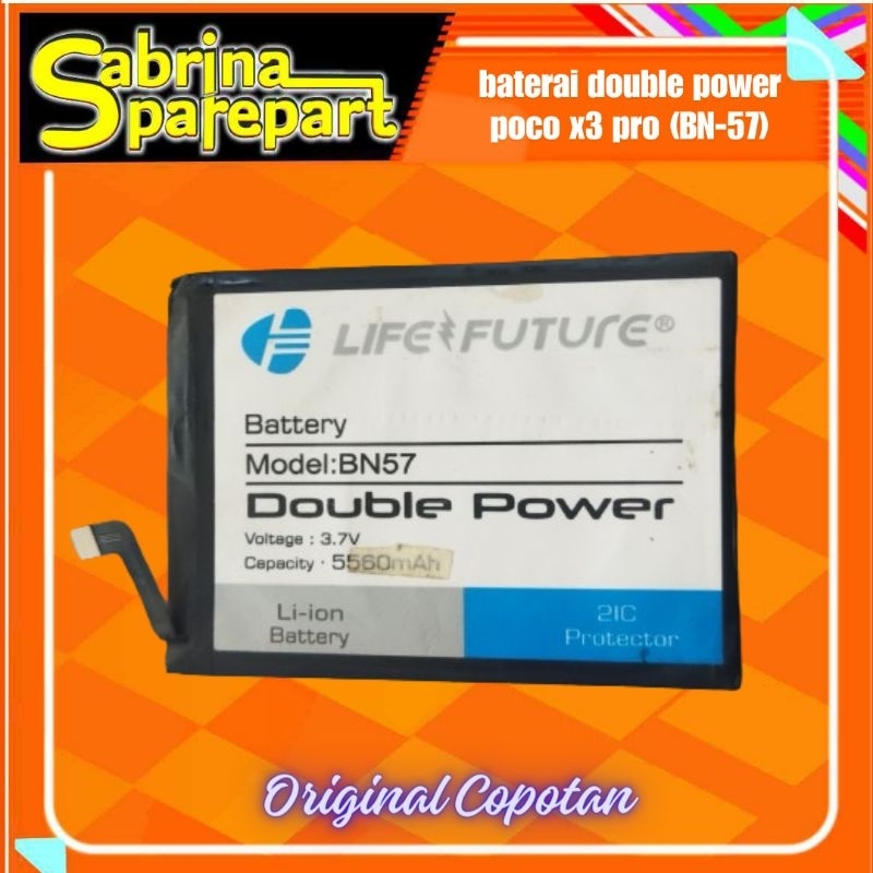 Baterai Doubel Power Pocoo  X3 BN57  Original Copotan