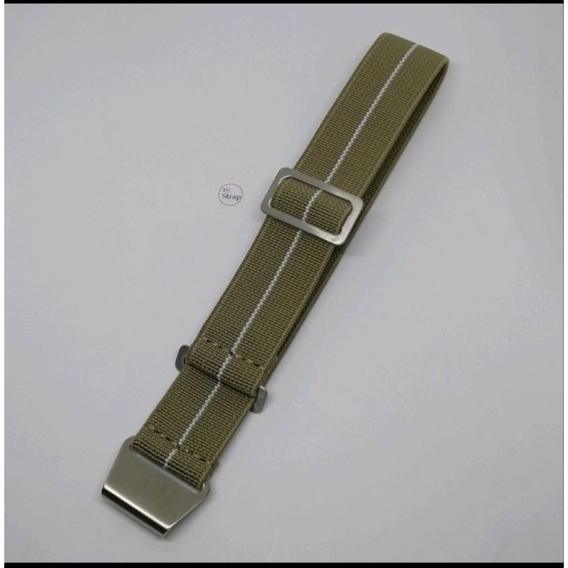 tali jam MN Strap Nato - Khaki White Centeline Mn - 07