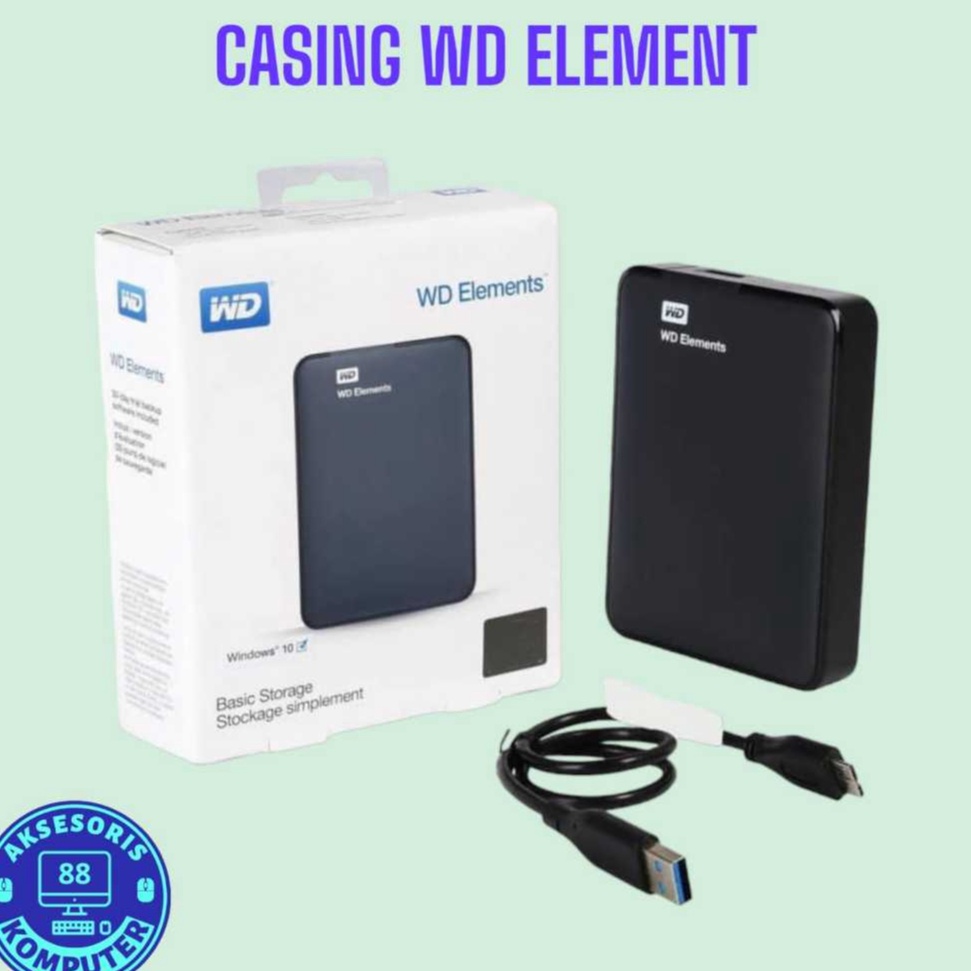 HDD CASE 3 WD ELEMEN  CASING HD WD ELEMENT 3  CASING HARDISK EXTERNAL WD ELEMENT HDD 25 SATA USB 3 i