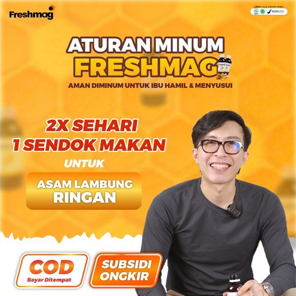 

Original Freshmag - Madu Herbal Fresh Maag Presmag Fresmag Solusi Atasi Asam Lambung Mual Maag Nyeri Uluh Hati & Gerd Magh Kronis Penambah Nafsu Makan Isi 200ml BISA COD