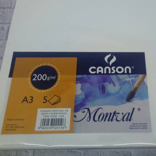 

TERMURAH Kertas watercolour paper Canson A3 2g 22g