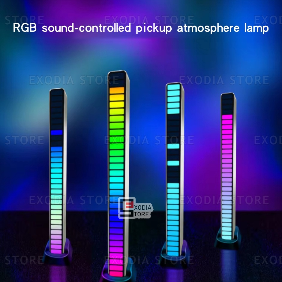 Lampu LED RGB Musik Spektrum Sensor Suara  Lampu Ritme LED Sensor Musik untuk Komputer Mobil Gaming 