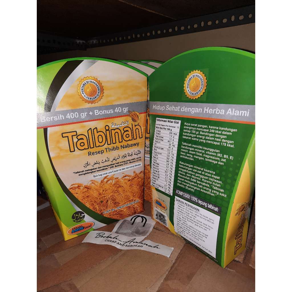 

TALBINAH 440 GR Tepung Gandum Resep Thibbun Nabawi Untuk Obat Maag Dan Lambung ( Sakit Maag dan kolesterol )