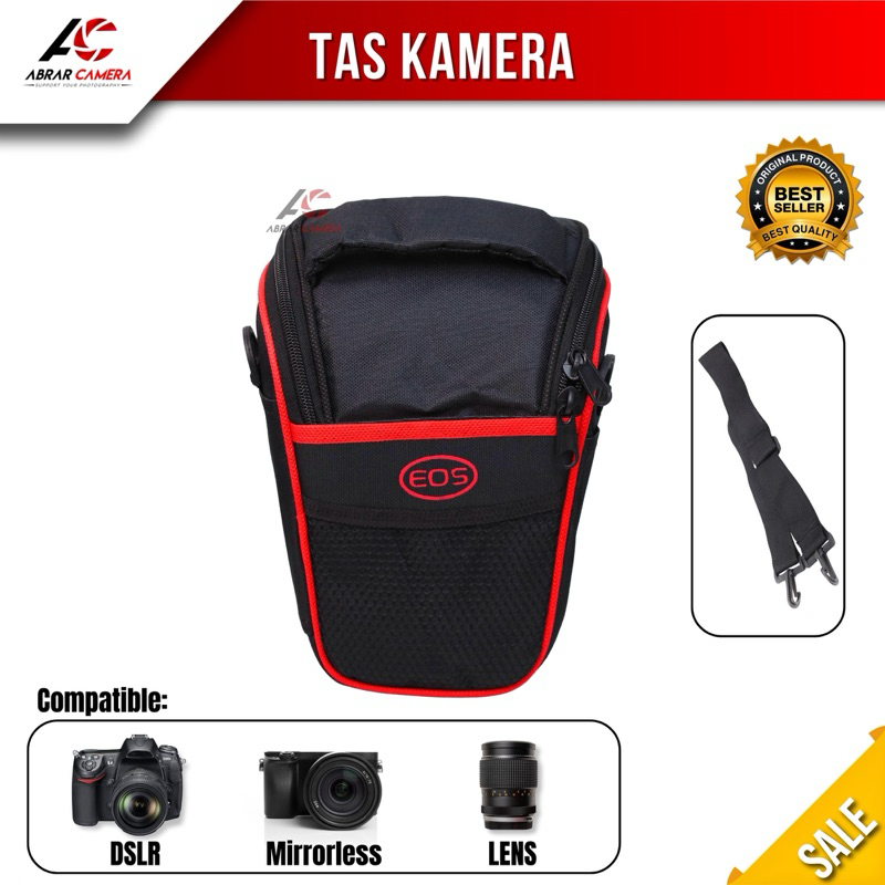 Tas Kamera Segitiga Canon DSLR Mirrorless Tas Slempang Camera Eos 1100d 1200d 1300d 550d 600d 700d