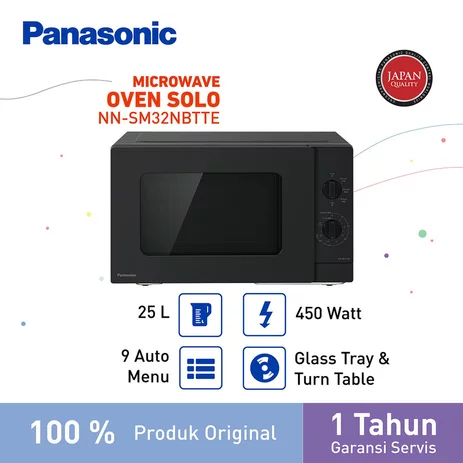 Microwave Panasonic NN-SM32NBTTE 25L Solo Low Watt 450 Watt - Garansi Resmi