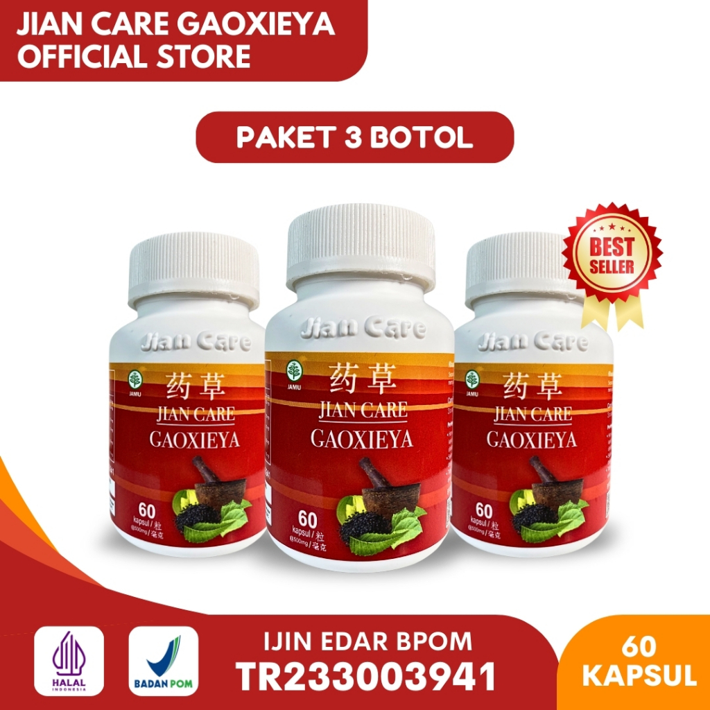 Gaoxieya JIANCARE - Obat Herbal atasi Diabetes & Kencing Manis,Terdaftar BPOM 100% Original | BELI 3