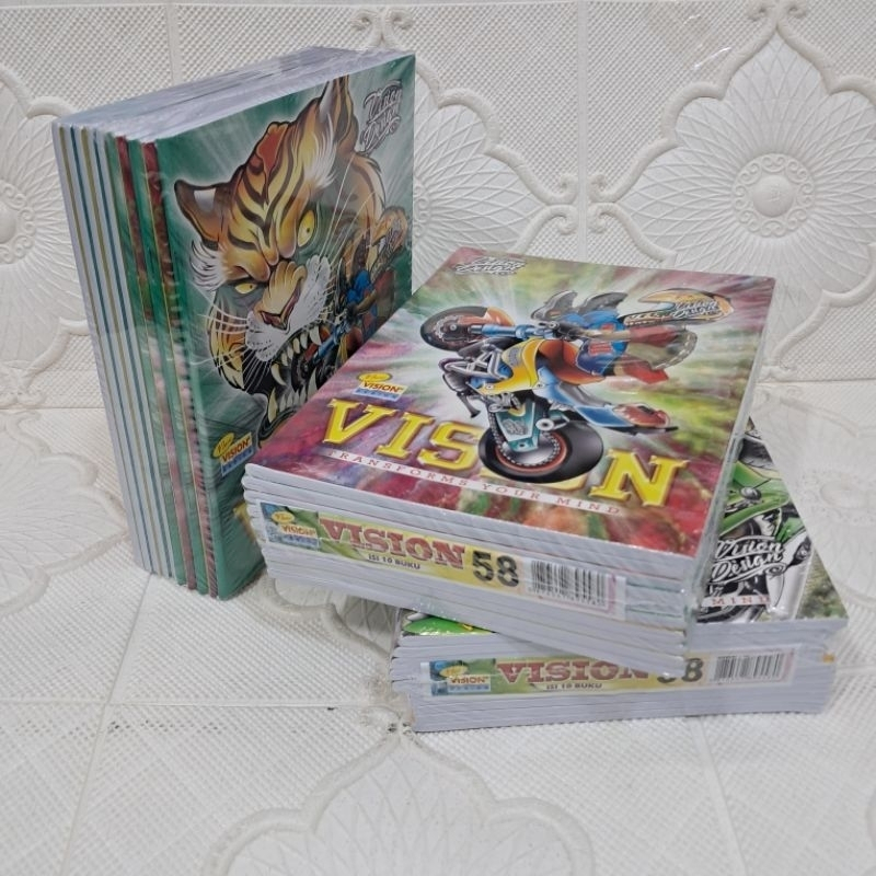 

Buku tulis Sekolah Vision 58 lembar isi 10 pcs buku