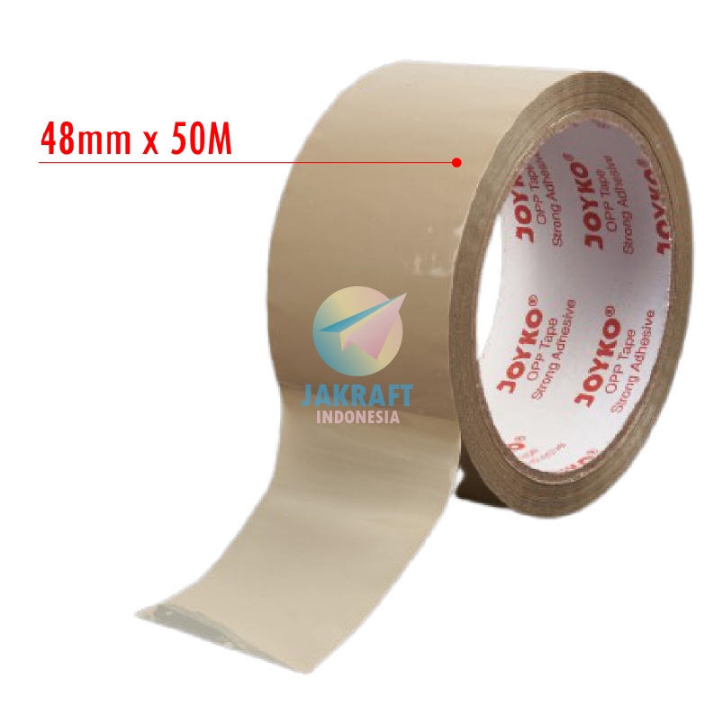 

KUALITAS TERBAIK 1 Pcs Lakban Cokelat JOYKO 2 Inch 48 mm x 5 Meter Coklat Tan OPP2A5 Adhesive Tape Besar