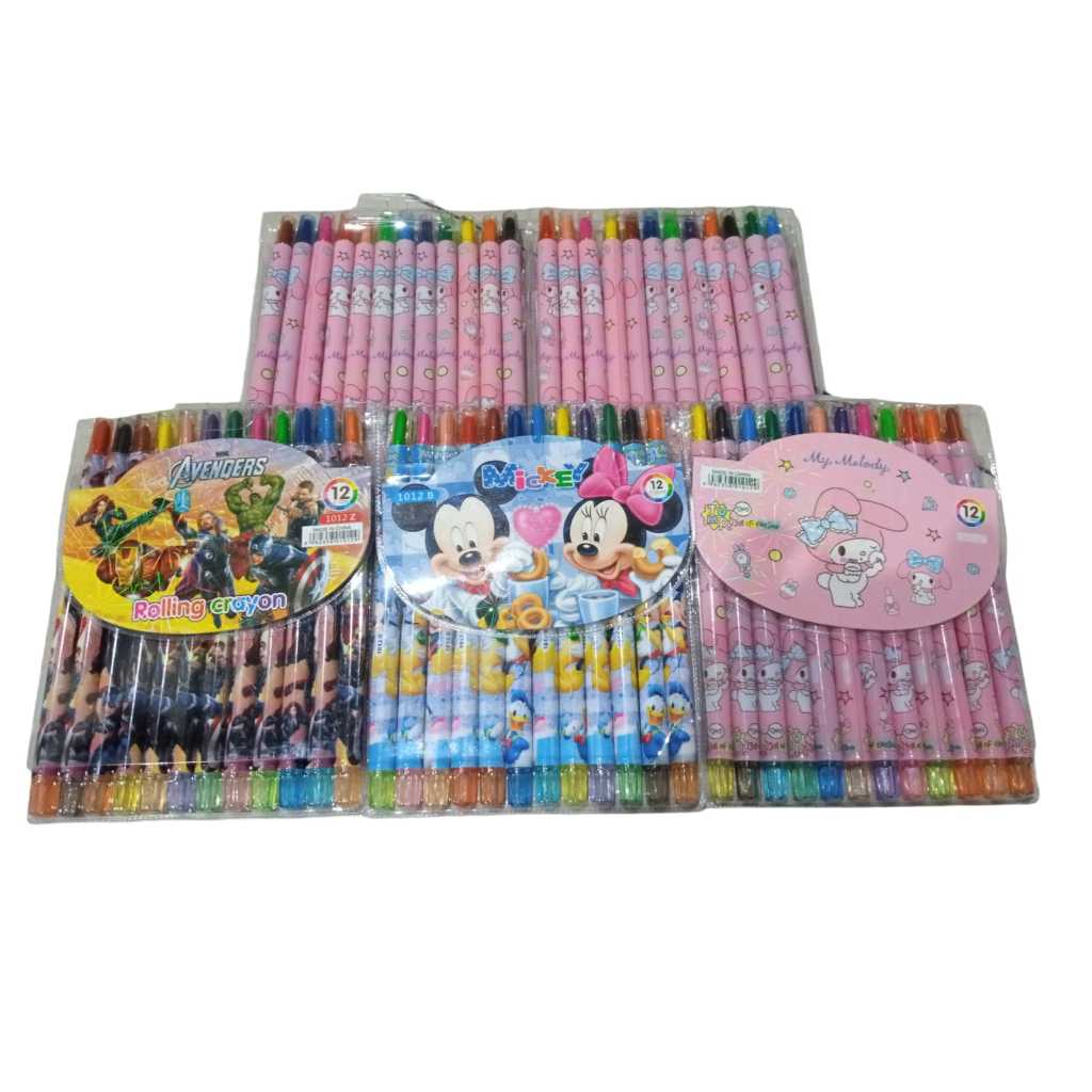 

Crayon / Crayon Putar Panjang Karakter Murah 12 Warna