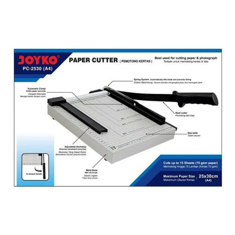 

TERLARIS Paper Cutter A4 Joyko PC253 Original Alat Pemotong Kertas Joyko Ukuran A4 PC 235