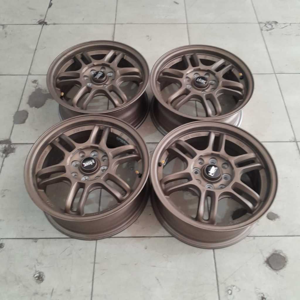 VELG MOBIL BEKAS HSR AERI RING 15 LEBAR 65 PCD 4X100-114,3 ET 42 VELG UNTUK MOBILAGYA AYLA SIGRA CAL