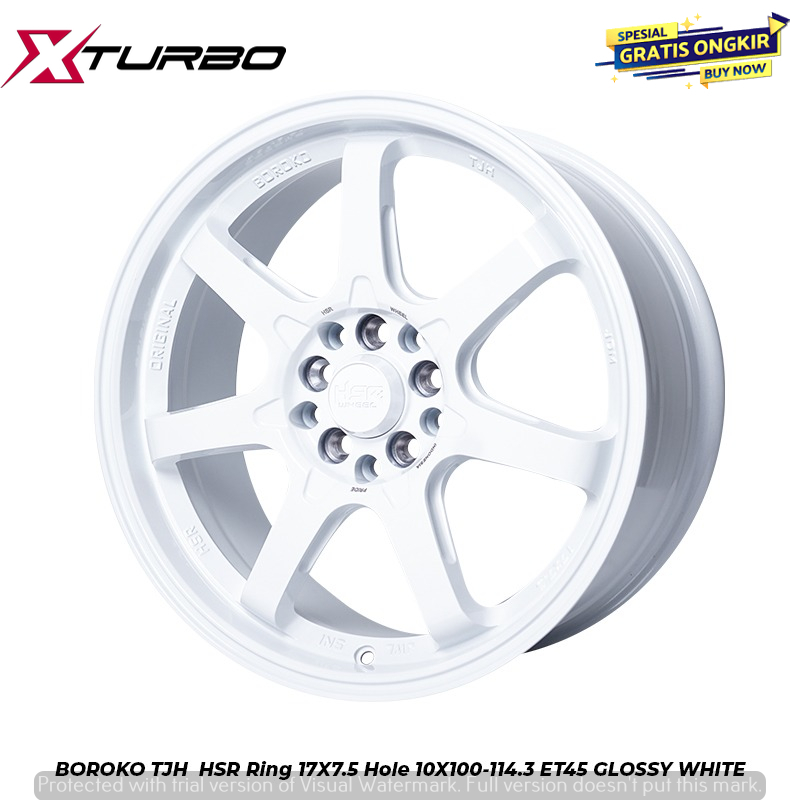 PROMO VELG RING 17 HSR TYPE BOROKO TJH WARNA PUTIH PELEK MOBIL ERTIGA XOVER SIENTA NEW AVANZA XENIA 