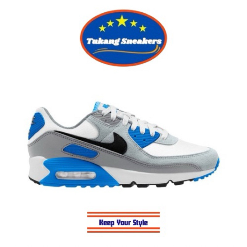 Sepatu Sneakers Pria Nike Air Max 90 - White NIKFN6958102