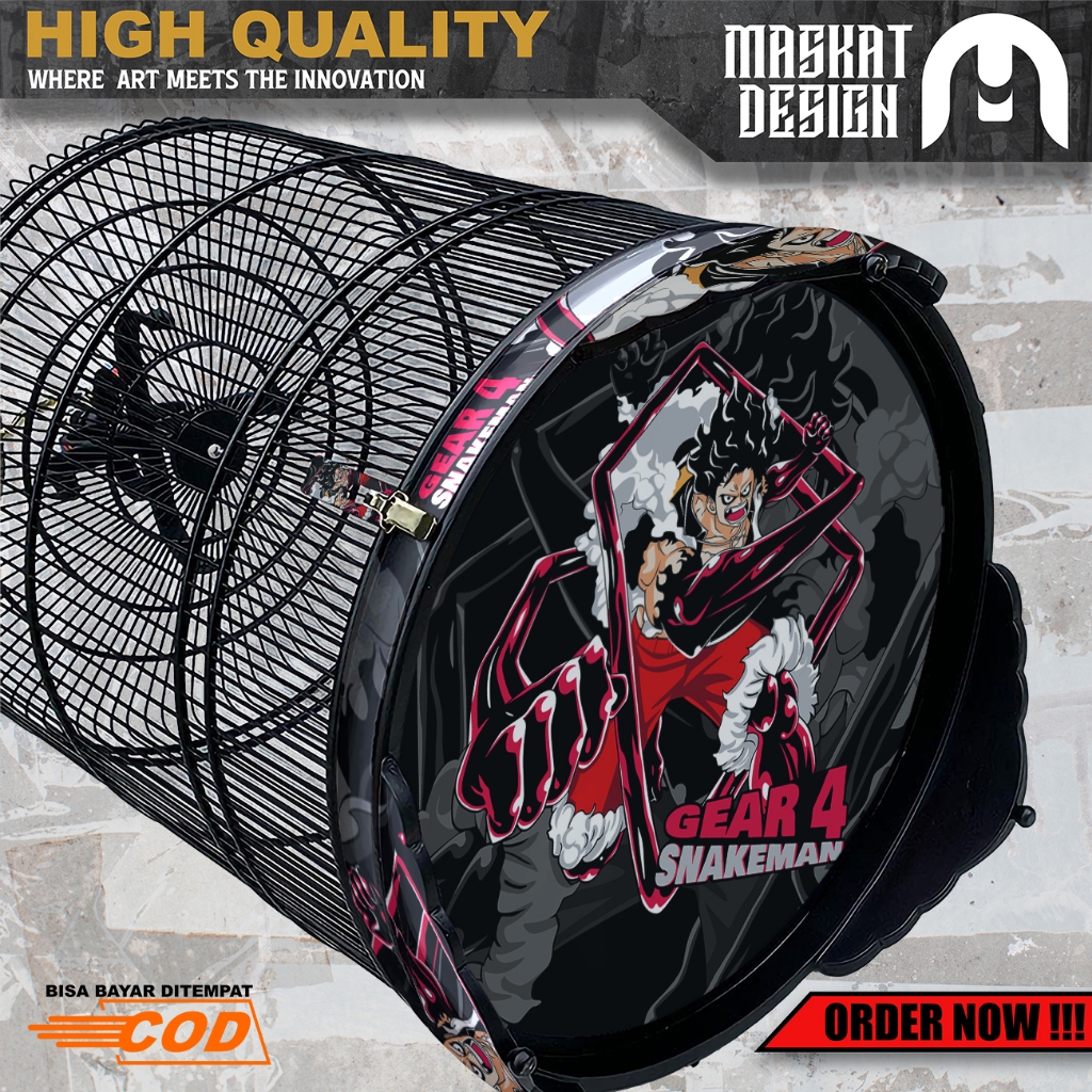 Stiker Decal Sangkar Burung Murai Kacer Tebok Bulat - Sticker Dekal Sangkar Murai Variasi Desain One