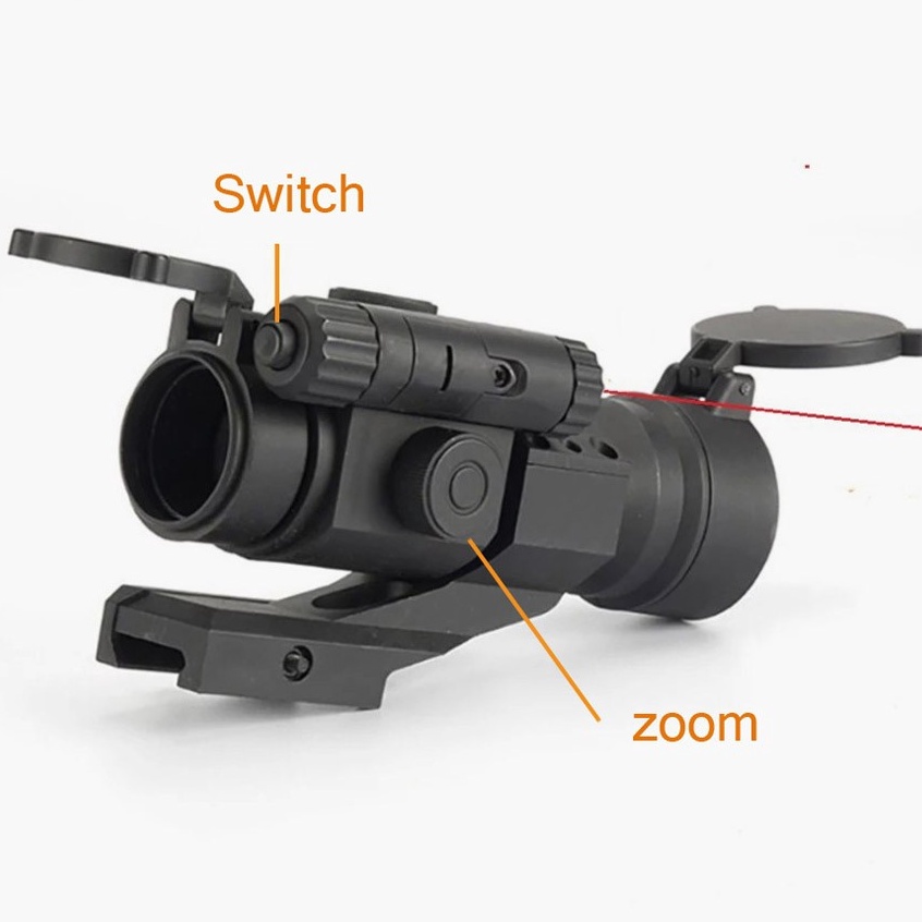 Super Korting  KODE 5 dummy Scope M3 bisa ZEROING  ZOOM red dot teleskop WGG