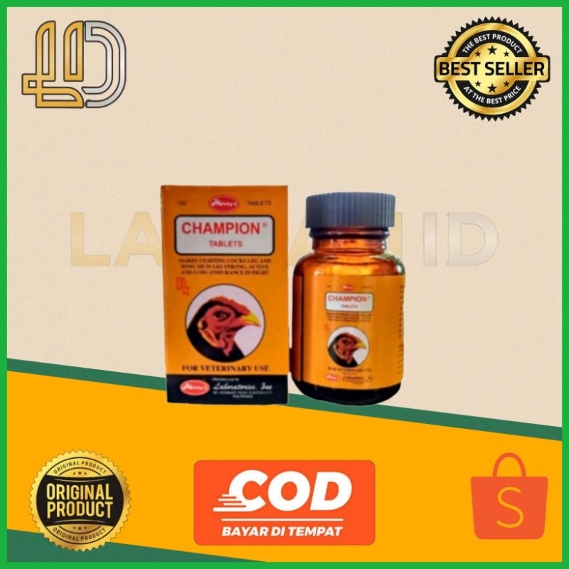 champion 100tab vitamin doping ayam multi tenaga ayam Lampam ID