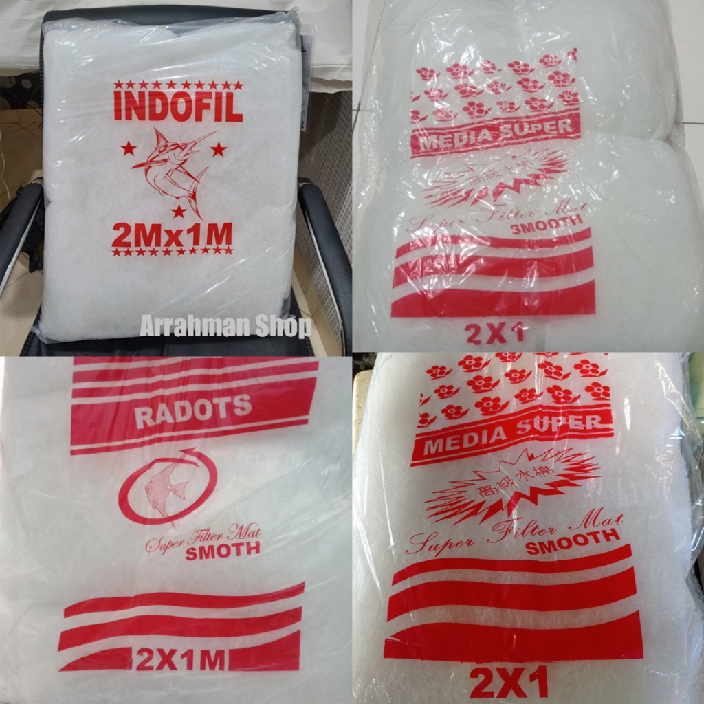 Milota.Co Kapas Busa Filter Aquarium 2X1M - Filter Busa Akuarium Busa Filter Kolam Ikan 2Mx1M - Busa