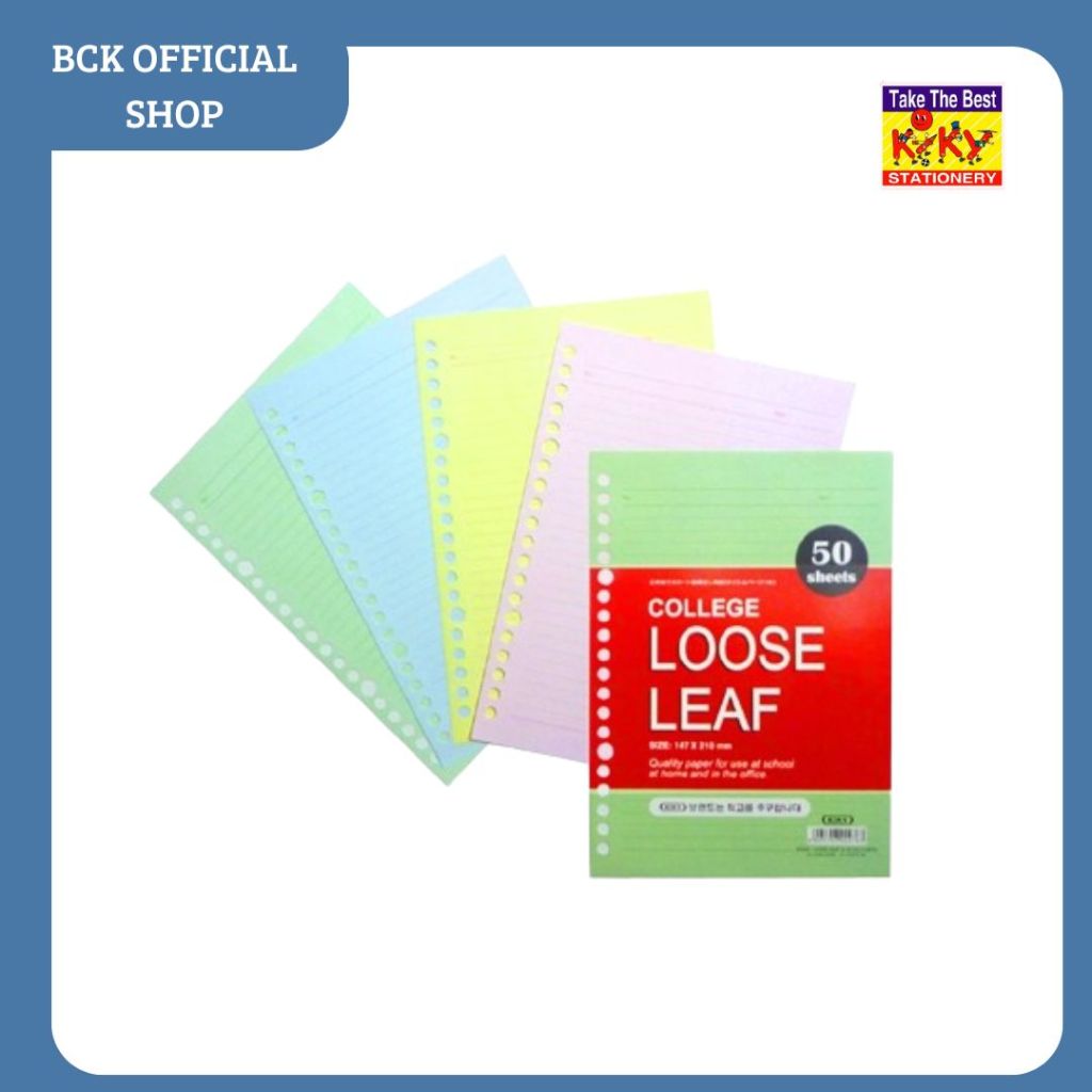 

Loose Leaf Colorfull Refill Binder A5 100 Colorfull Kiky (pack)