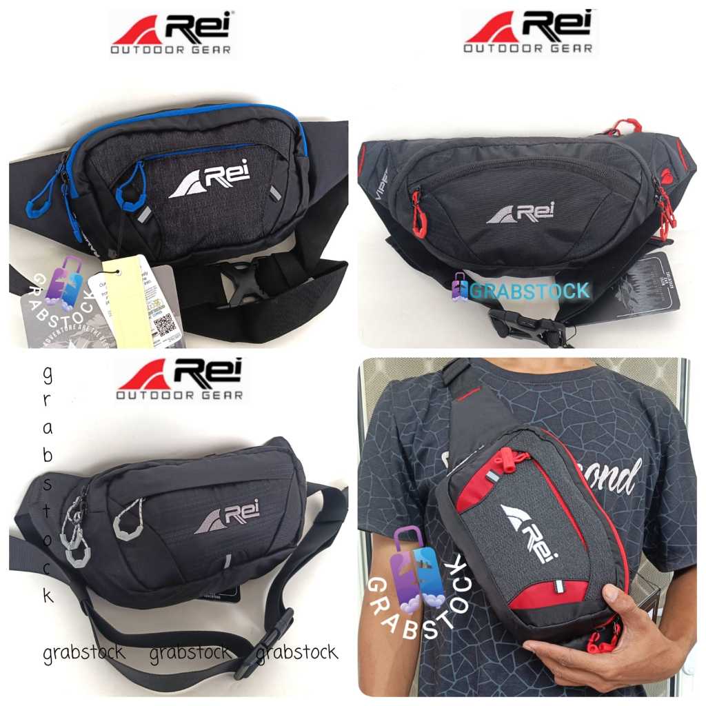 Rei Waistbag Tas Pinggang Bisa Selempang Mahalona Hitam