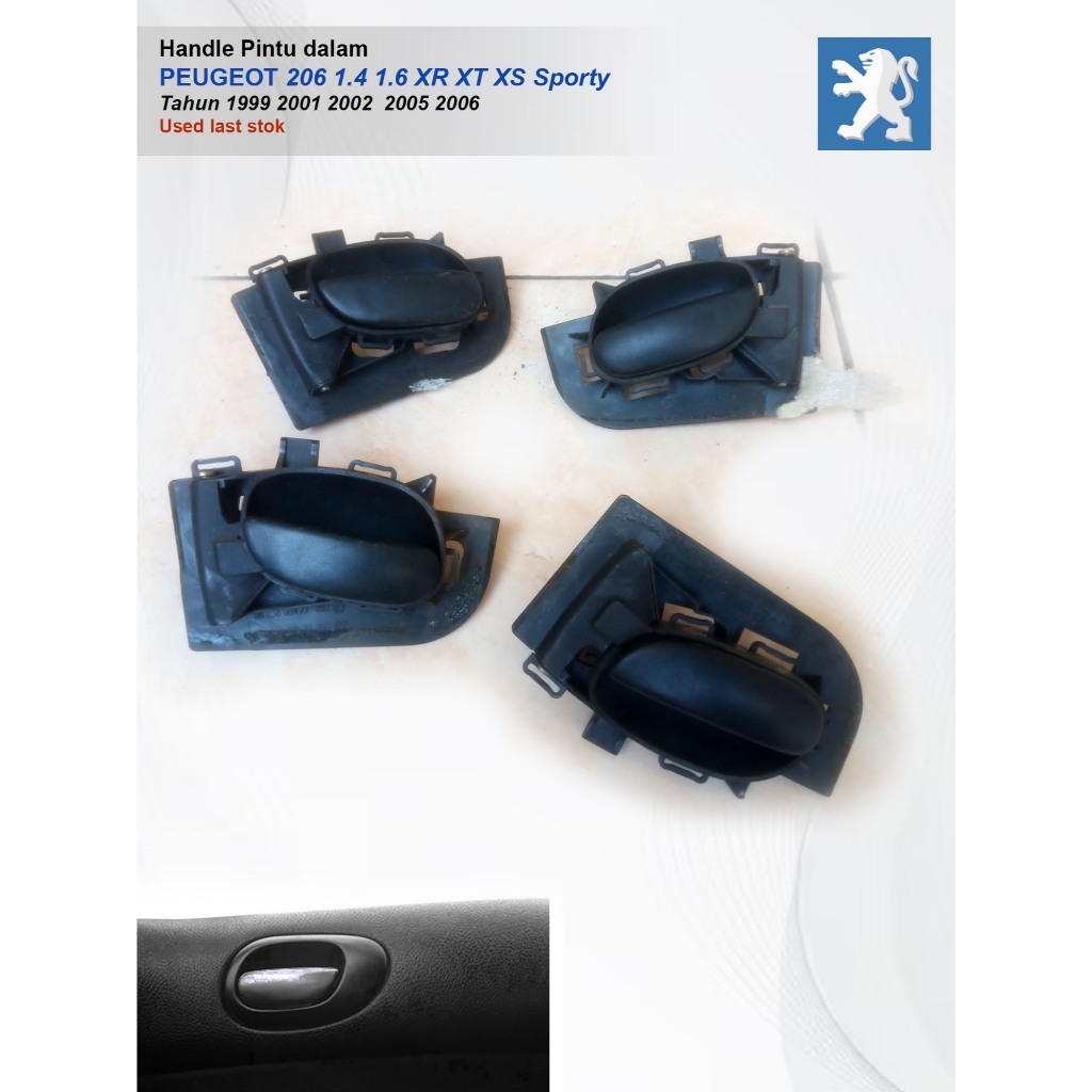 handle Pintu luar PEUGEOT 206 1.4 1.6 XR XT XS Sporty Original warna BLUE 206
