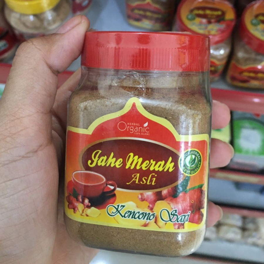 

Jahe Merah Bubuk Tanpa Gula Jaher Jahe Merah Bubuk Organic Kencono Sari Original