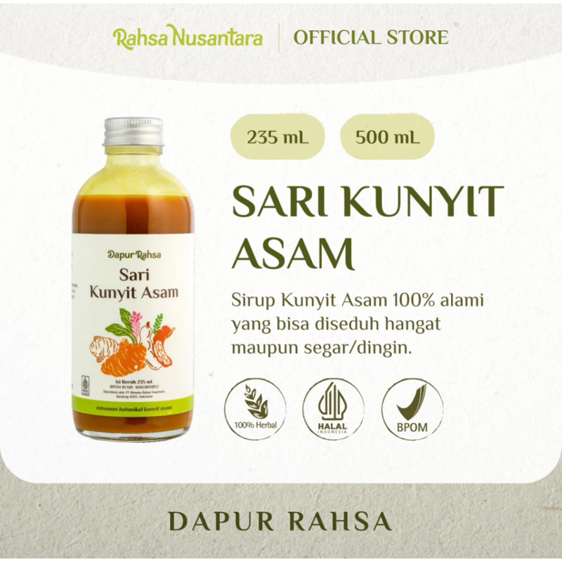 

Rahsa Nusantara Sari Kunyit Asam 235ml