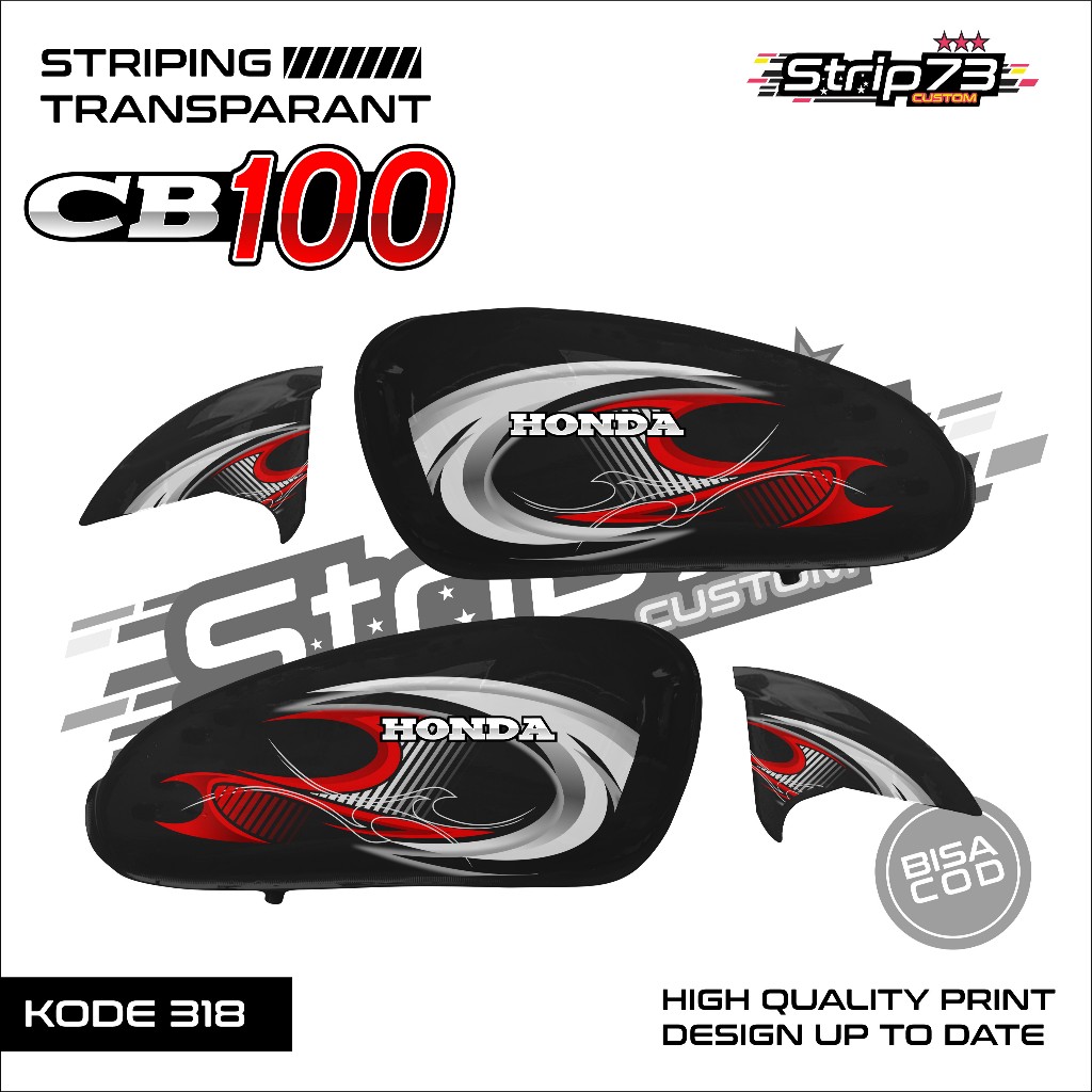 318 STRIPING TRANSPARAN CB 100 - STRIPING TRANSPARAN CB 100 PREMIUM GRAFIK