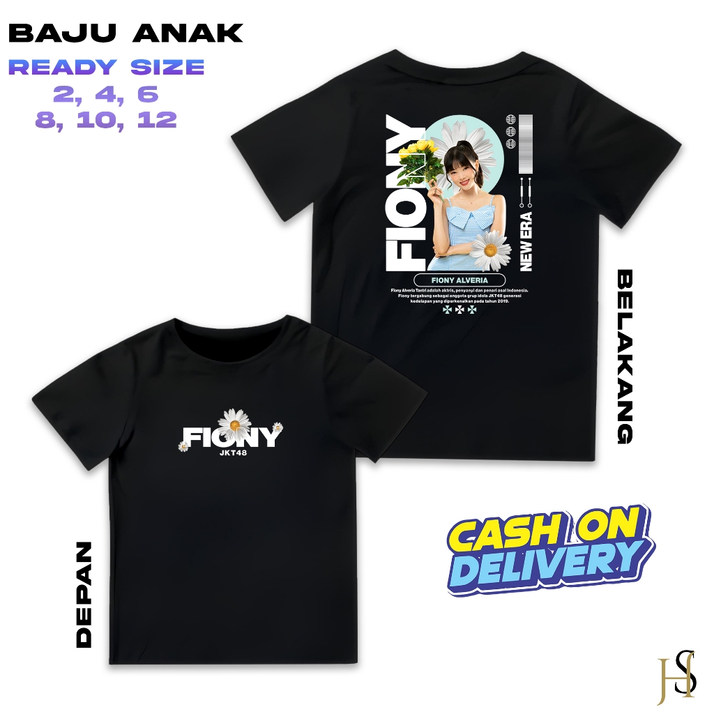 HOSINSHOP - KAOS FIONY JKT48 NEW ERA - KAOS ANAK - TSHIRT MEMBER JKT 48 NEW ERA - BAJU ANAK