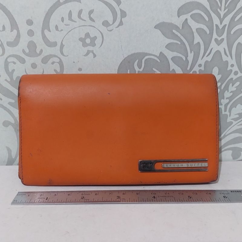 Dompet wanita braun buffel orange preloved