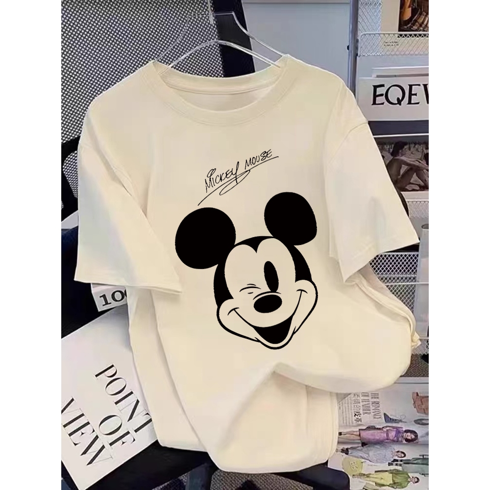 KOIKOO Kaos Oversize Wanita Baju Kaos Wanita Baju Kaos Wanita Kaos Mickey Mouse Wanita | Baju Kaos P