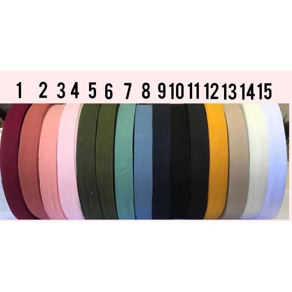 

1 ROLL ( 50 YARD ) - PITA KATUN 2,5 CM / TWILL TAPE POLOS / PITA KATUN POLOS / TALI GULING