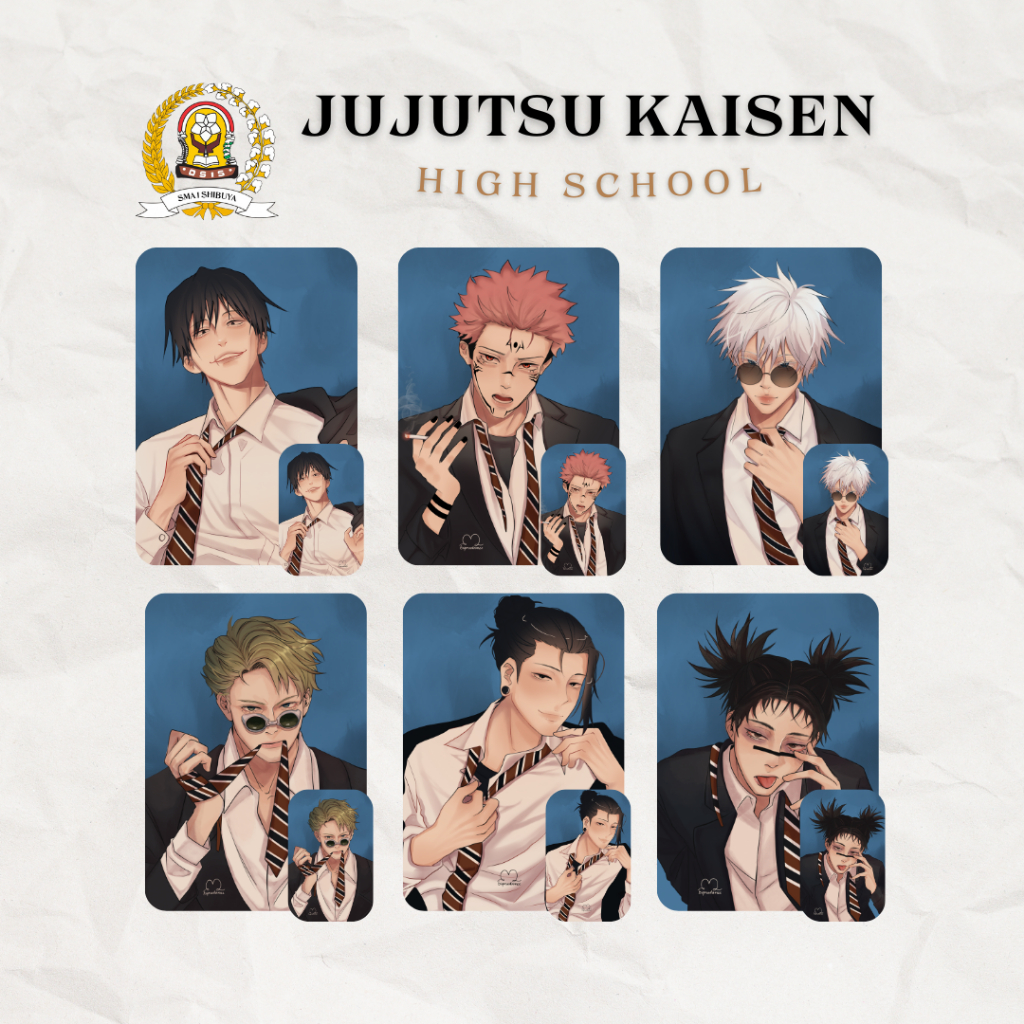 JJK HIGH SCHOOL ARTPRINT AND PHOTOCARDS EDITION BY BIGMADAME