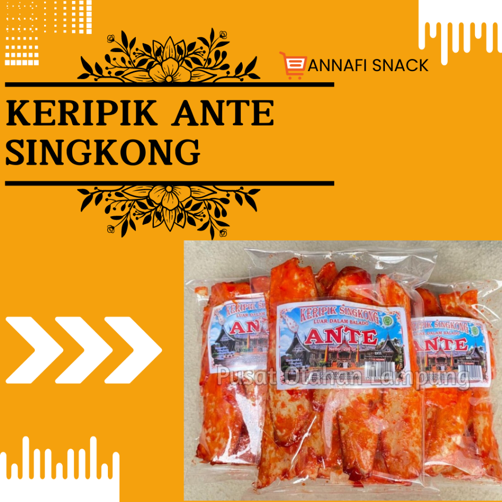 

KERIPIK ANTE SINKONG OLEH OLEH KHAS LAMPUNG // KERIPIK BALADO