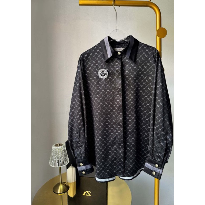 ViviZubedi-Monogram Stripe Top