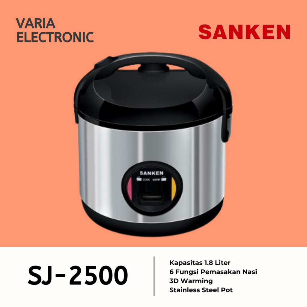 Rice Cooker SANKEN 1,8 Liter SJ-2500BK